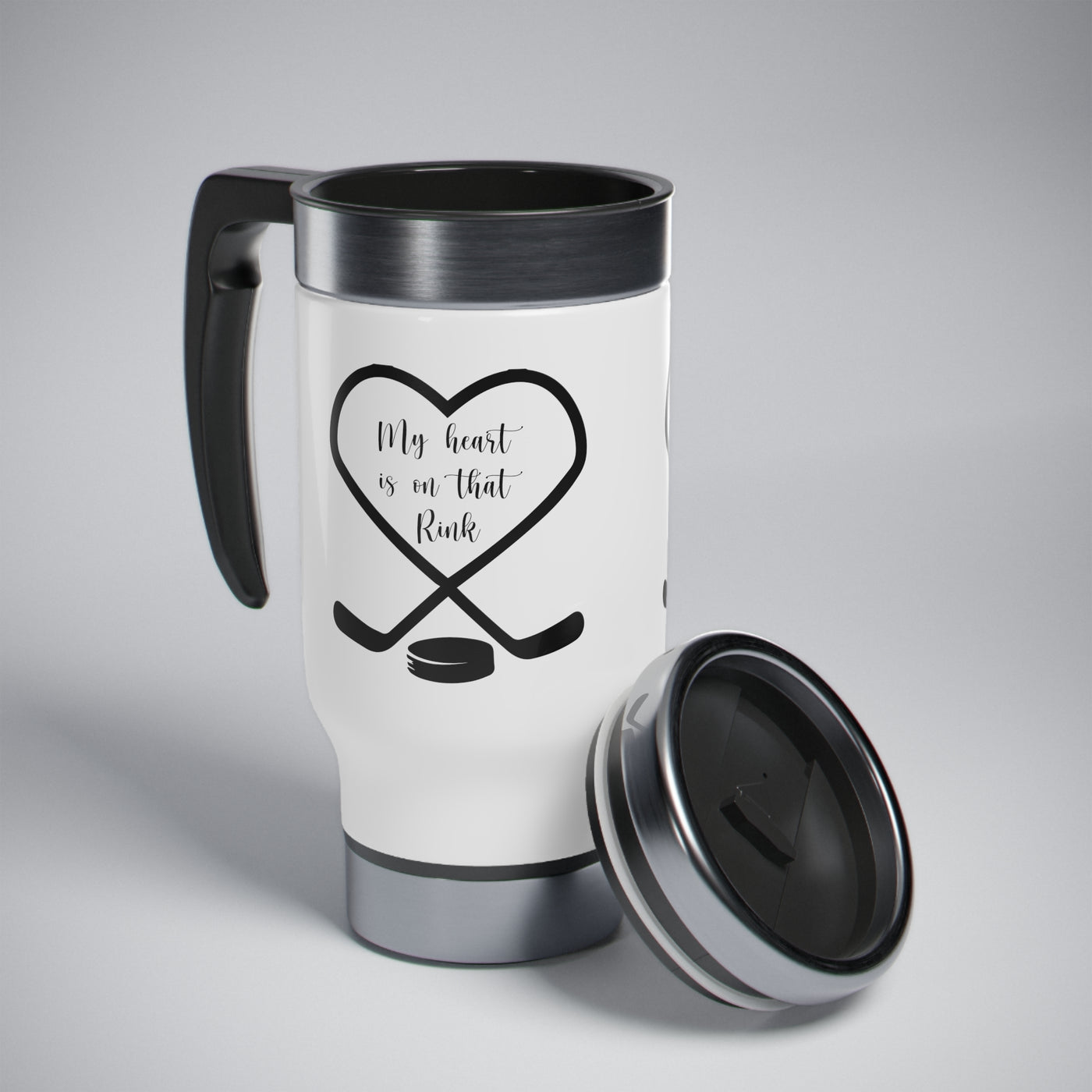 My heart is on that rink_Travel Mug