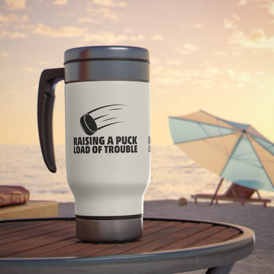 Raising a puck load of trouble_Travel Mug