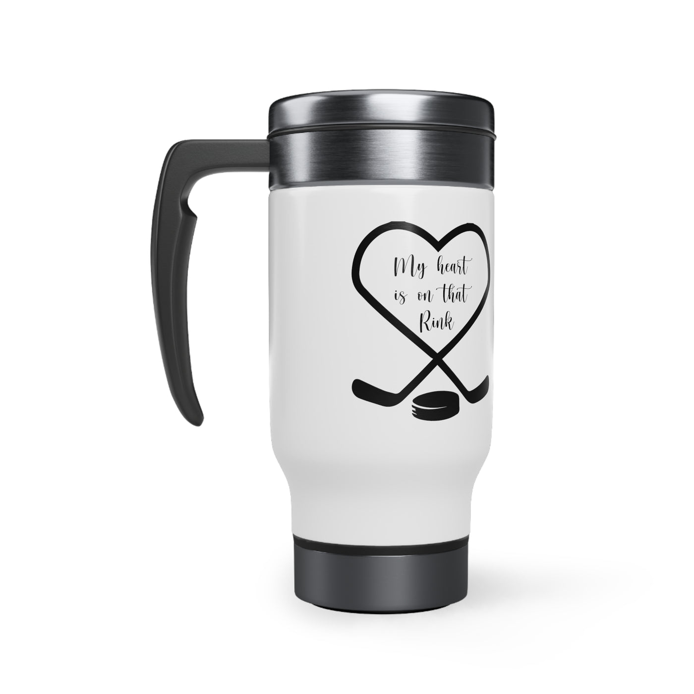 My heart is on that rink_Travel Mug