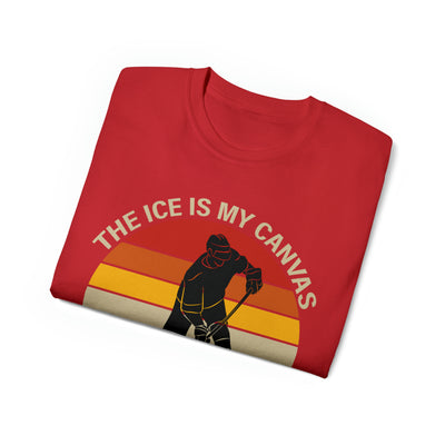 THE ICE IS MY CANVAS AND I'M AN ARTIST WITH A STICK