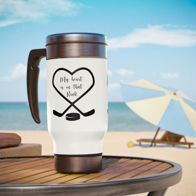 My heart is on that rink_Travel Mug