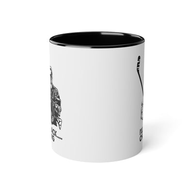 White Accent Mug, 11oz