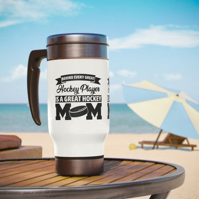 Hockey player is a great hockey mom_Travel Mug
