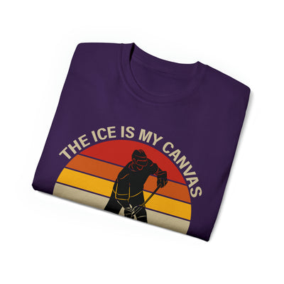 THE ICE IS MY CANVAS AND I'M AN ARTIST WITH A STICK