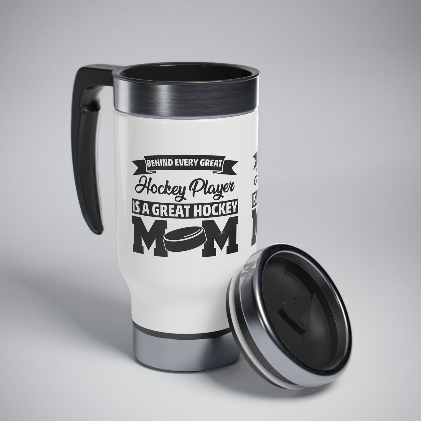 Hockey player is a great hockey mom_Travel Mug