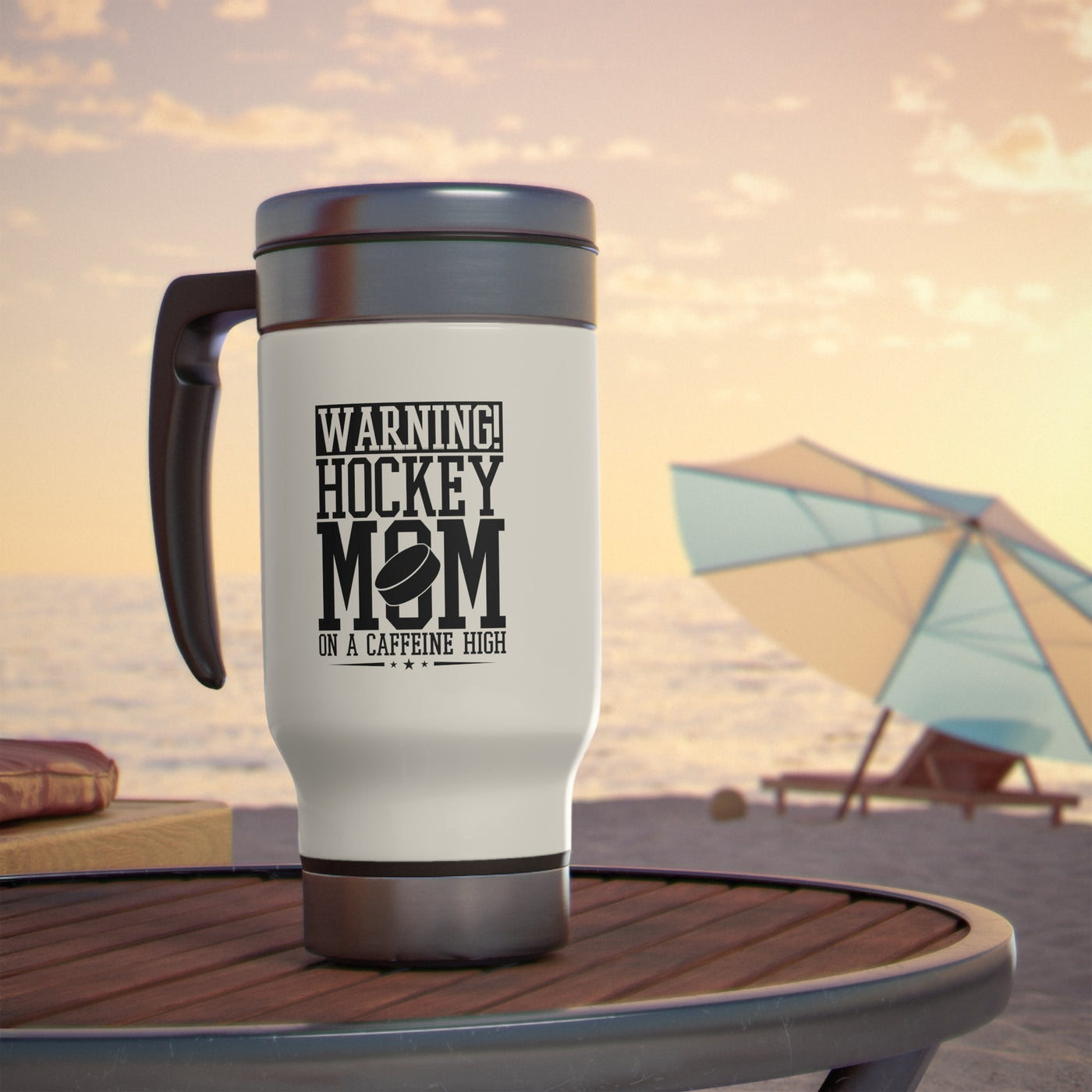 WARNING HOCKEY MOM ON A CAFFEINE HIGH_TRAVEL MUG