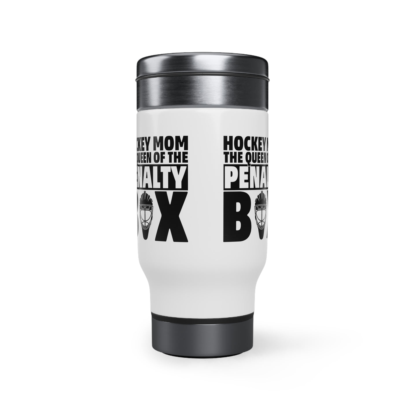 Hockey mom the queen of the penalty box_Travel Mug