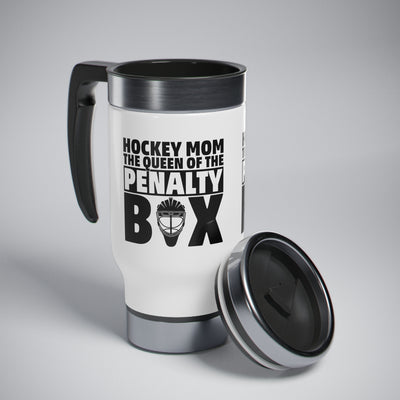 Hockey mom the queen of the penalty box_Travel Mug