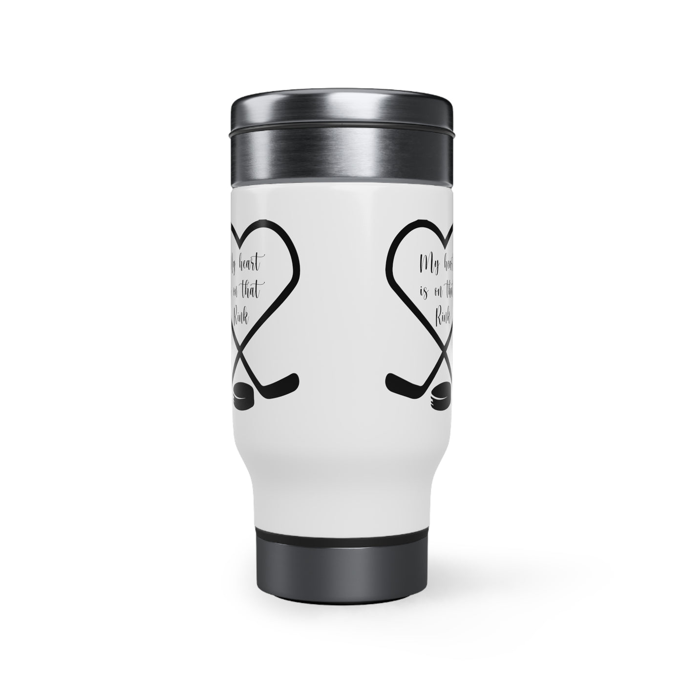 My heart is on that rink_Travel Mug