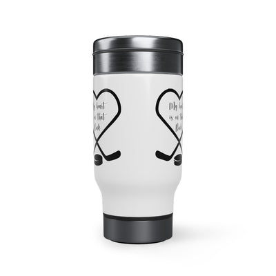My heart is on that rink_Travel Mug