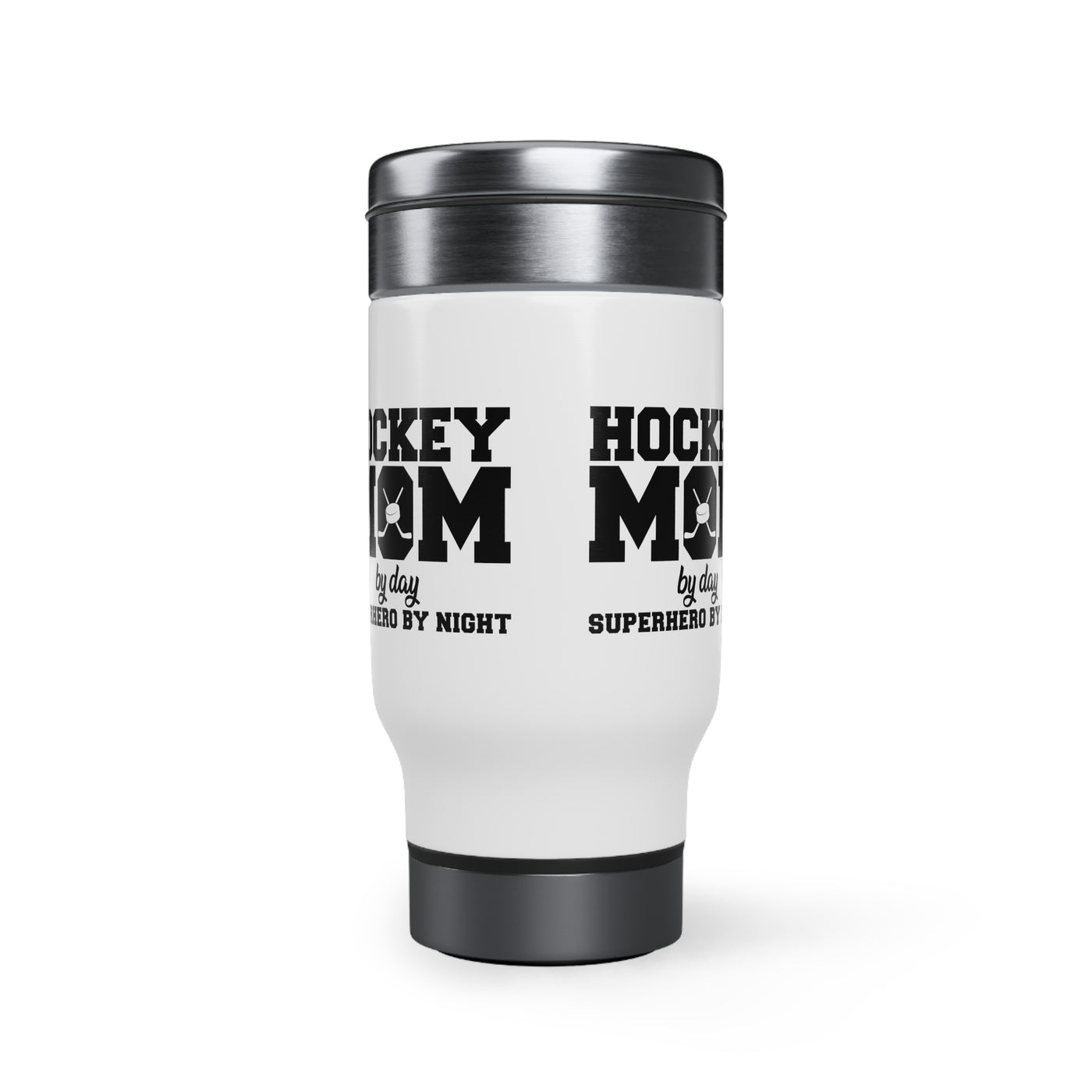 HOCKEY MOM BY DAY SUPERHERO BY NIGHT_TRAVEL MUG