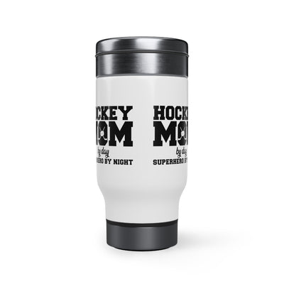 HOCKEY MOM BY DAY SUPERHERO BY NIGHT_TRAVEL MUG
