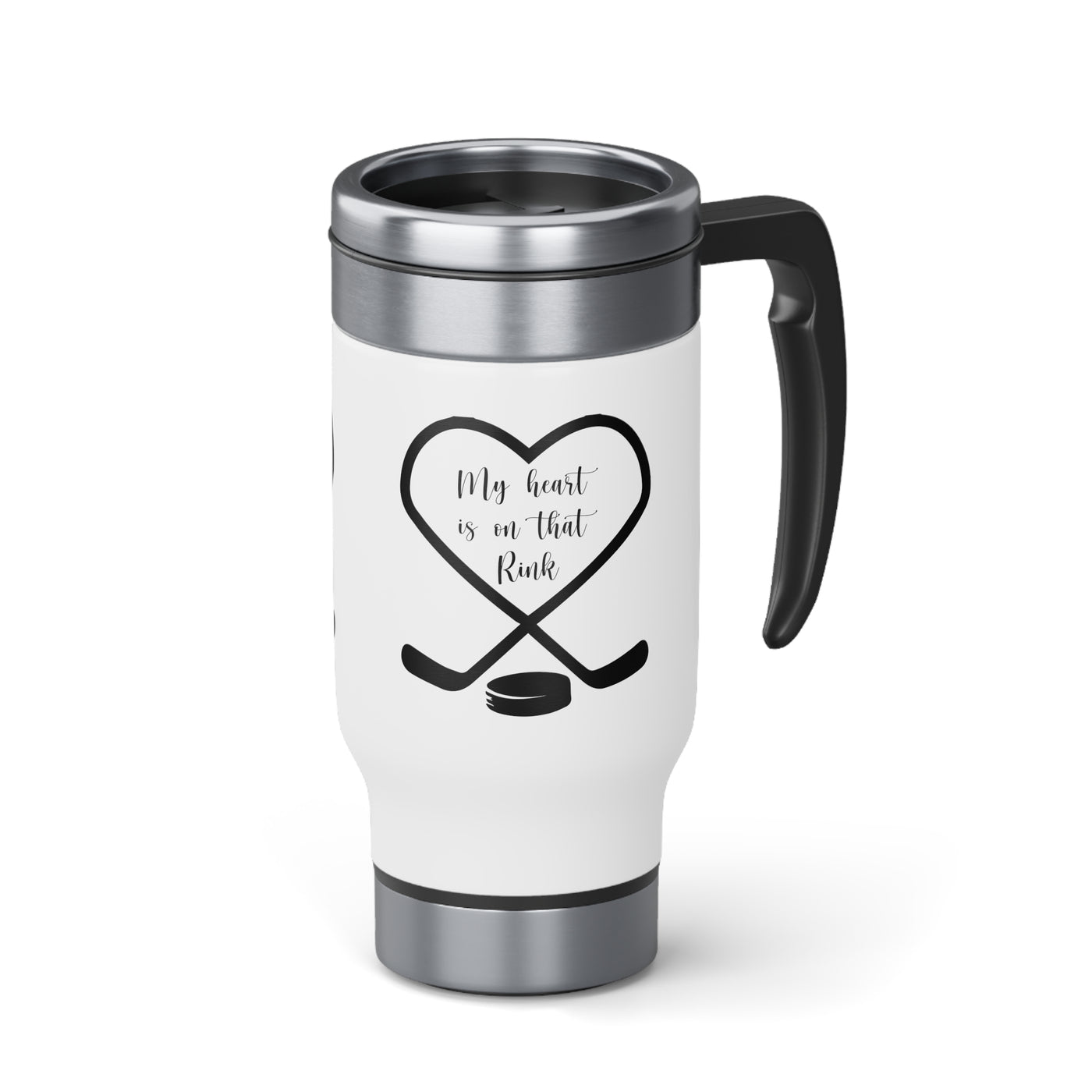 My heart is on that rink_Travel Mug