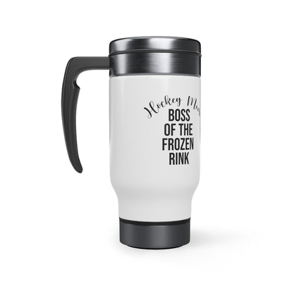 Hockey mom boss of the frozen rink_Travel Mug