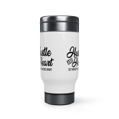 Hustle and heart set hockey players apart_Travel Mug