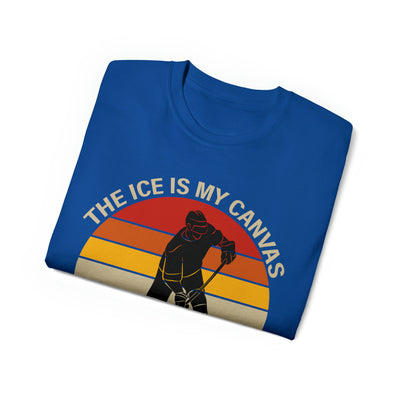 THE ICE IS MY CANVAS AND I'M AN ARTIST WITH A STICK