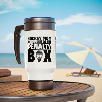 Hockey mom the queen of the penalty box_Travel Mug