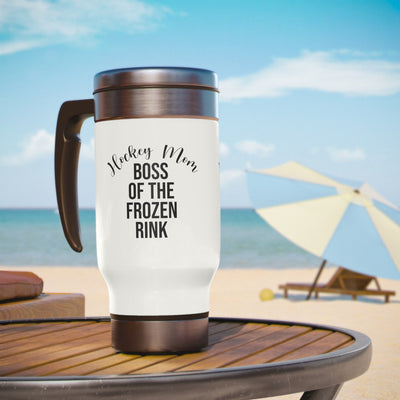 Hockey mom boss of the frozen rink_Travel Mug