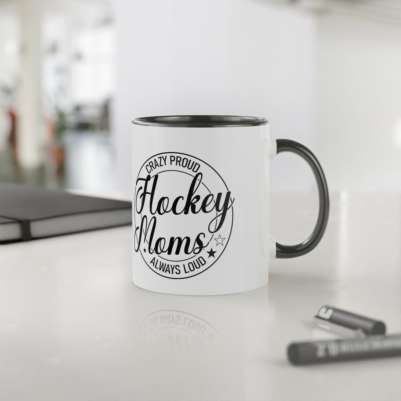 White Accent Mug, 11oz