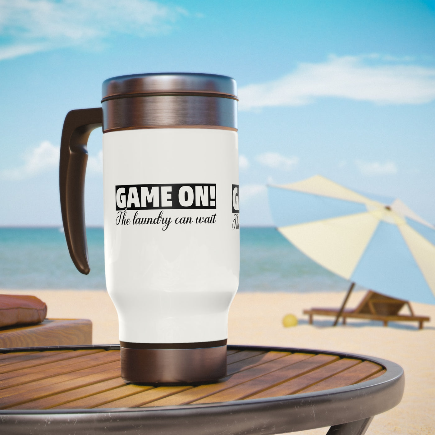 Game on! The Laundry can wait_Travel Mug