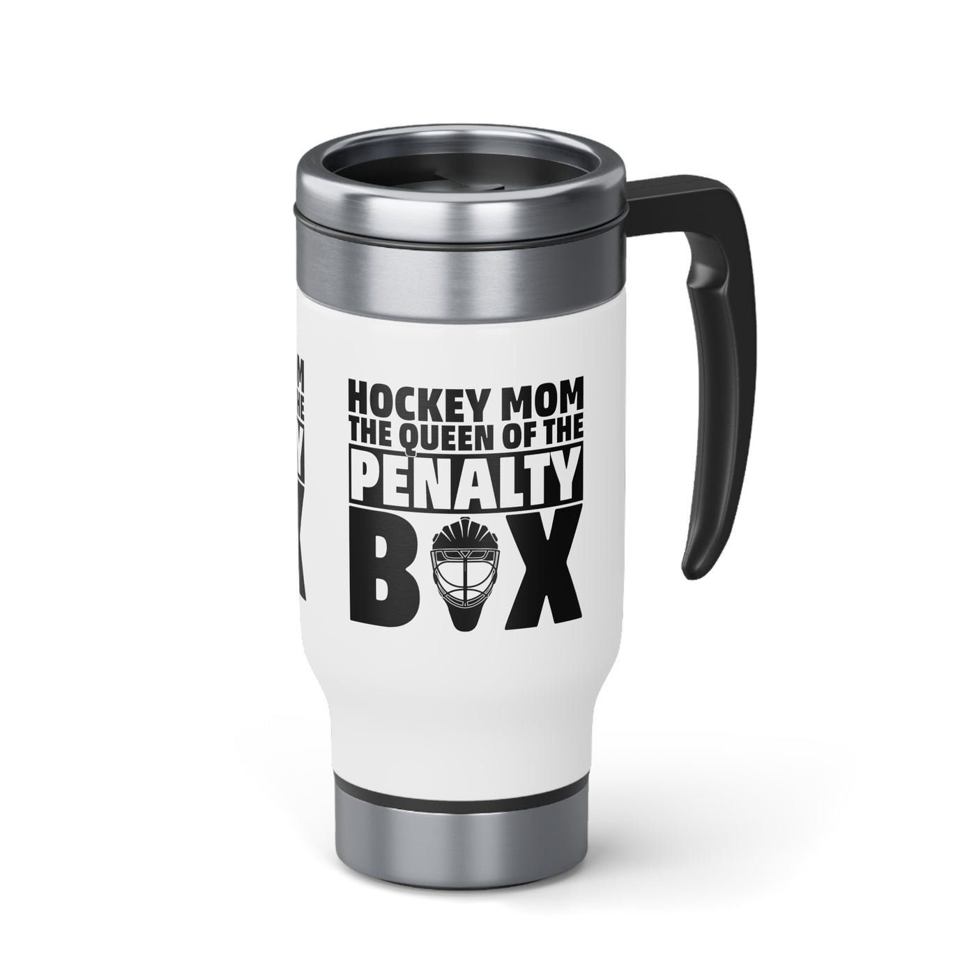 Hockey mom the queen of the penalty box_Travel Mug