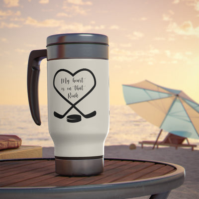 My heart is on that rink_Travel Mug