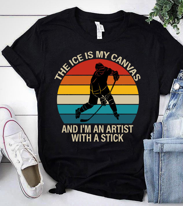 THE ICE IS MY CANVAS AND I'M AN ARTIST WITH A STICK